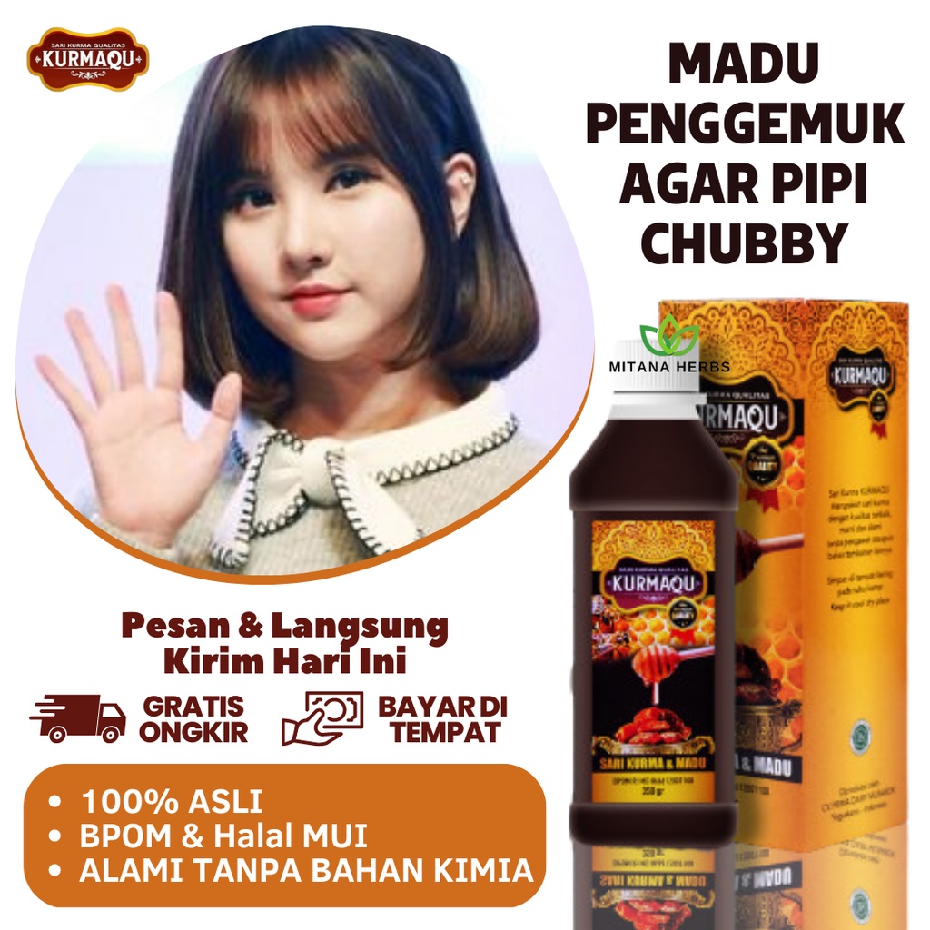Obat Penggemuk Pipi, Pipi Chubby, Pipi Tembem Alami, Pipi Gemuk, Penggemuk Badan - Sari Kurmaqu