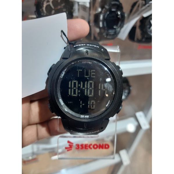 Jam Tangan 3second Pria Original Terbaru Water Resist Digital Sport Watch