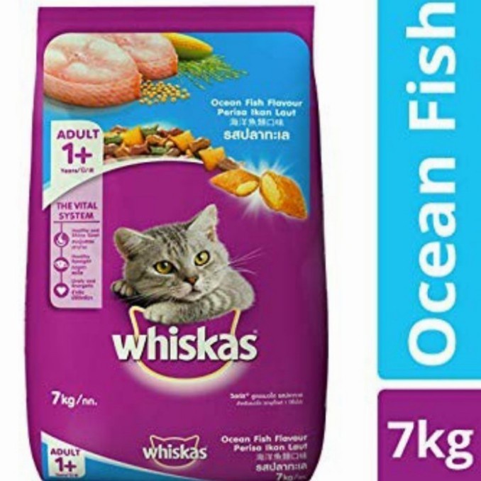 GOSEND - Makanan Kucing Whiskas Ocean Fish 7kg / Whiskas 7 Kg