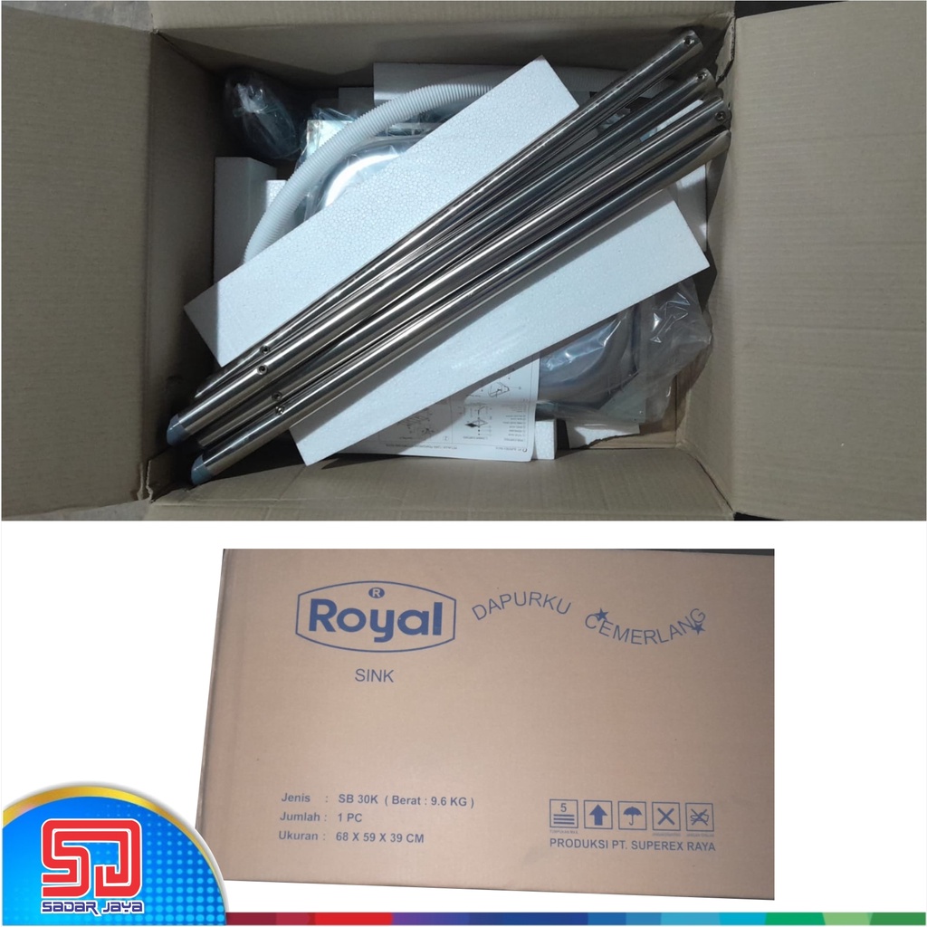 Royal Kitchen Sink SB 30 K Wastafel Portable + Kaki Cuci Piring SB 30K SB30K