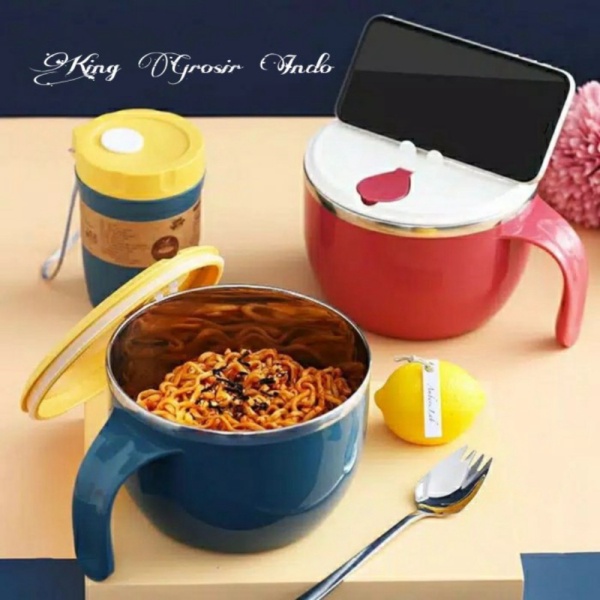 

Promo Cangkir Mangkok Stainless 304 High Quality / 304 Instant Noodle Bowl - YM 7115-Green Tanpa Bubble Diskon