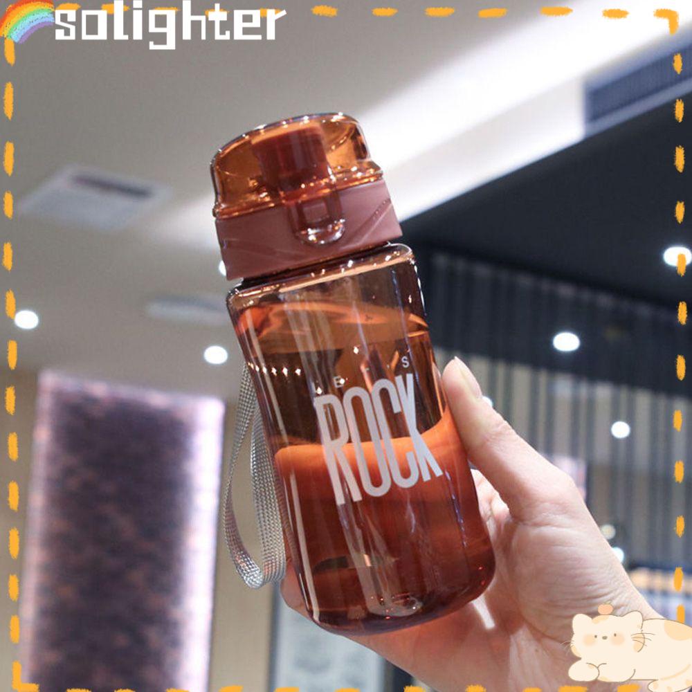 Solighter 550ML Botol Air Minum Olahraga Pria Wanita Portable Gelas Jus Plastik