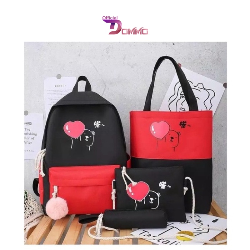 [LOKAL] DOMMO - D1456 Tas FIKA LOVE Ransel Wanita / Tas Wanita