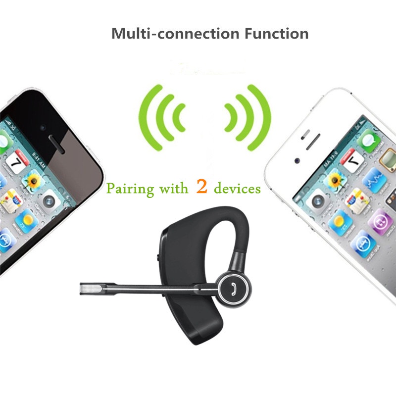 Wireless Headset Bluetooth V4.1 dengan Mic - V8S - Black