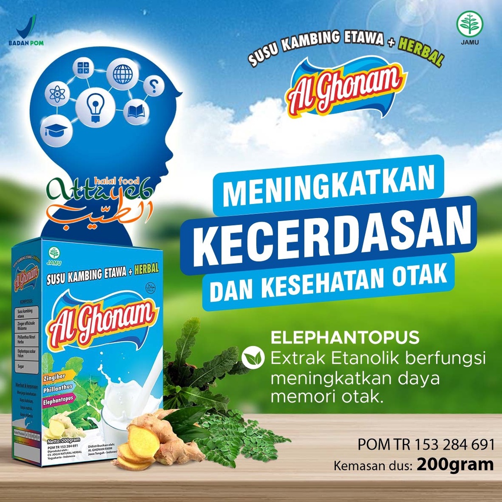 

Imun Tubuh Kuat Susu Kambing Etawa MILK AL GHONAM 200gr ORIGINAL Plus Herbal Meningkat Nuterisi Kecerdasan Otak dan menjaga kualitas Tulang Lebih Kuat