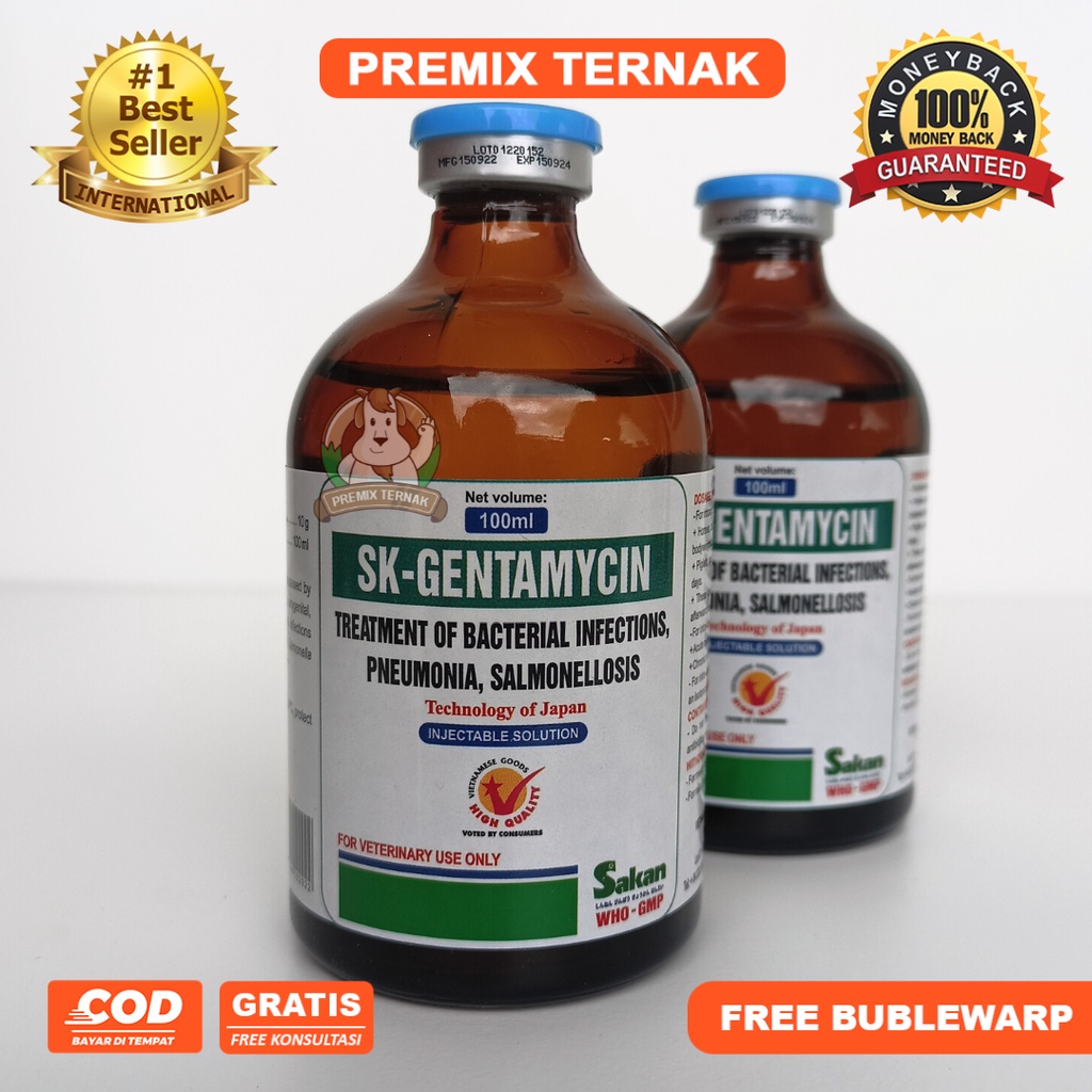 SK GENTAMYCIN 100ml - Anti biotik Hewan - Seperti GENTAJECT GENTA 100