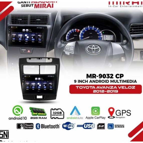 HEAD UNIT ANDROID MIRAI 9032 CP AVANZA LAMA