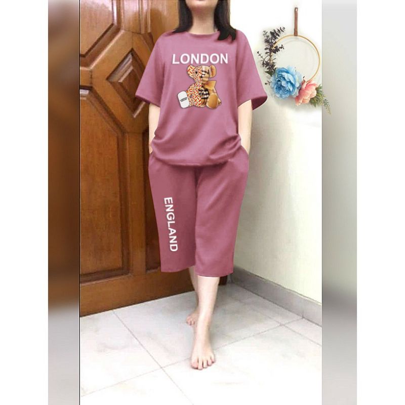 Lover.Fashion Setelan 3/4 Jumbo London Fit to XXL