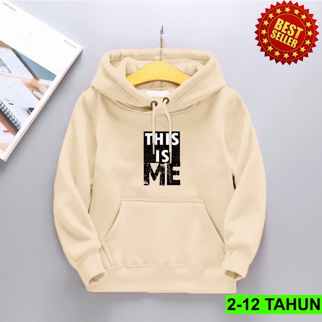 Jumper Hoodie Anak  THIS IS ME II Jaket Hoodie Anak Viral Bahan Fleece Sz M - XL ( Laki Laki &amp; Peremepuan )