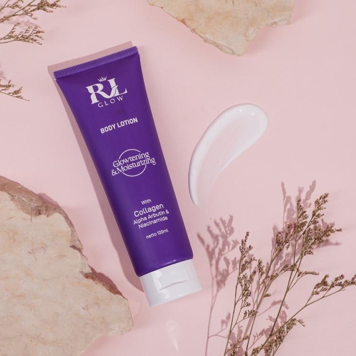 Dijamin Ori>/ RL GLOW BODY LOTION PEMUTIH BADAN AMPUH MEMUTIHKAN KULIT /MEMUDARKAN BEKAS LUKA / MEMU