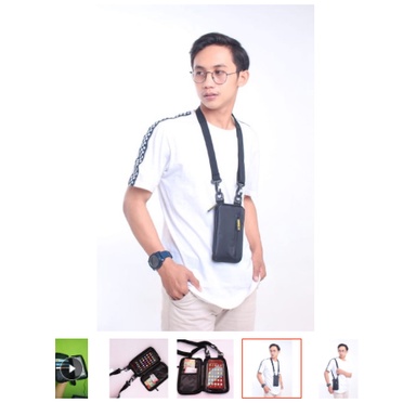 Tas Kalung Leher Hp dan Dompet  Dapat menyimpan HP dan Kartu lainnya/ tas Waterproof/anti air