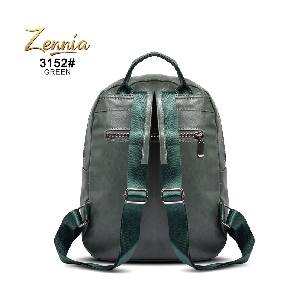 Tas Ransel Wanita Backpack Tas Kulit Zennia 3152 Tas Punggung Tas Laptop Tas Sekolah Kuliah