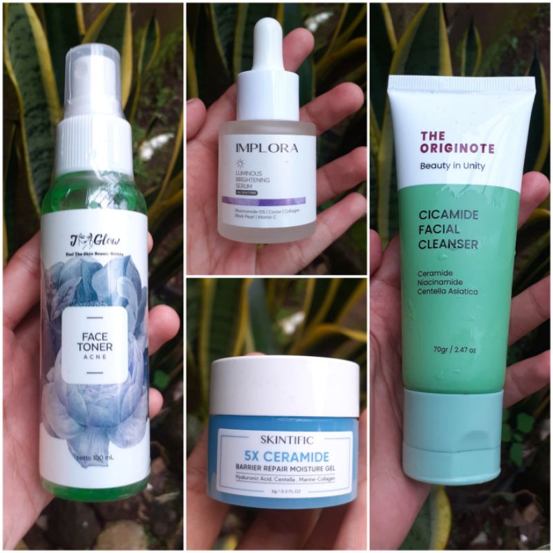 Facial wash the originote & moisturizer skintific 6gram