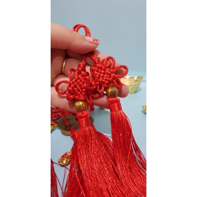 tassel hangtag Imlek sin cia gantungan hampers / parcel / hiasan pohon mei hua (satuan)