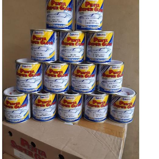 Depan1 CAT DUCO PENTA SUPER GLOSS NC HITAM/PUTIH/SILVER/CLEAR/CLEAR DOFF/HITAM DOFF & DLL 200GRAM