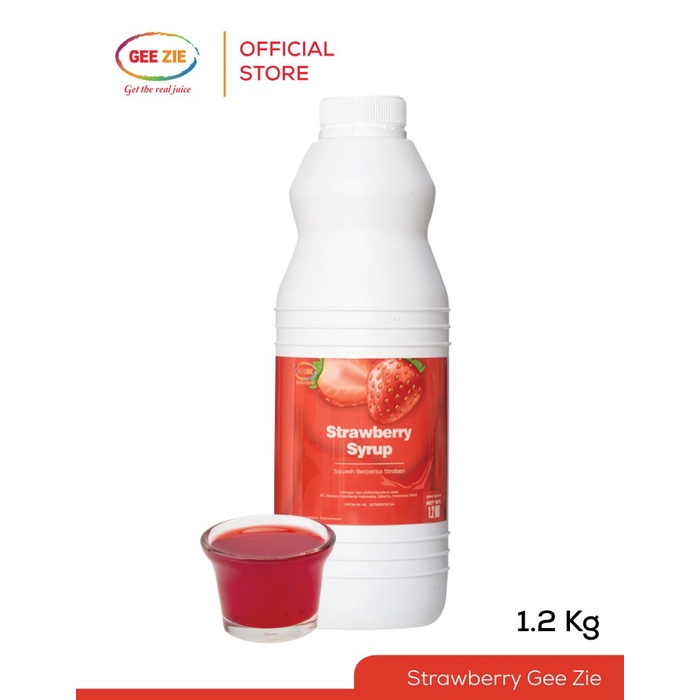 

SIRUP MINUMAN RASA STRAWBERRY GEE ZIE CONCENTRATE 1,2KG