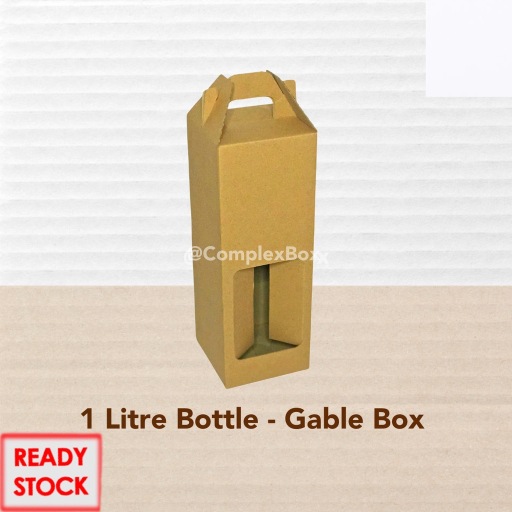 Gable Box 1 Liter (1 Botol) - Dus Minuman Corrugated Gift Hamper