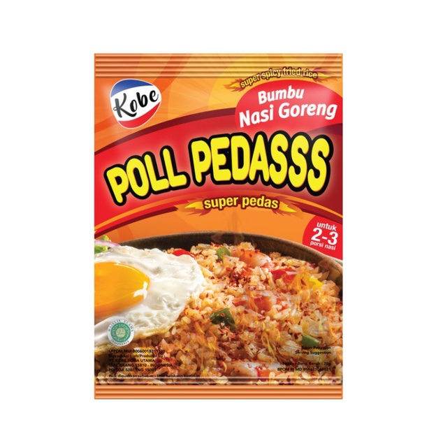 

Kobe Bumbu Instan Nasi Goreng Poll Pedas 20g