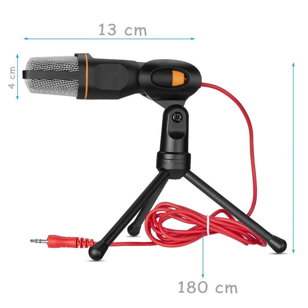 Desktop Condenser Microphone with 3.5mm Stereo Plug &amp; Tripod