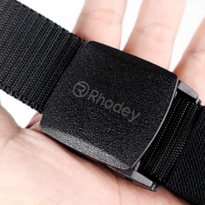 Rhodey Tali Ikat Pinggang Pria Anti Xray plastik Automatic Buckle - Hitam 889