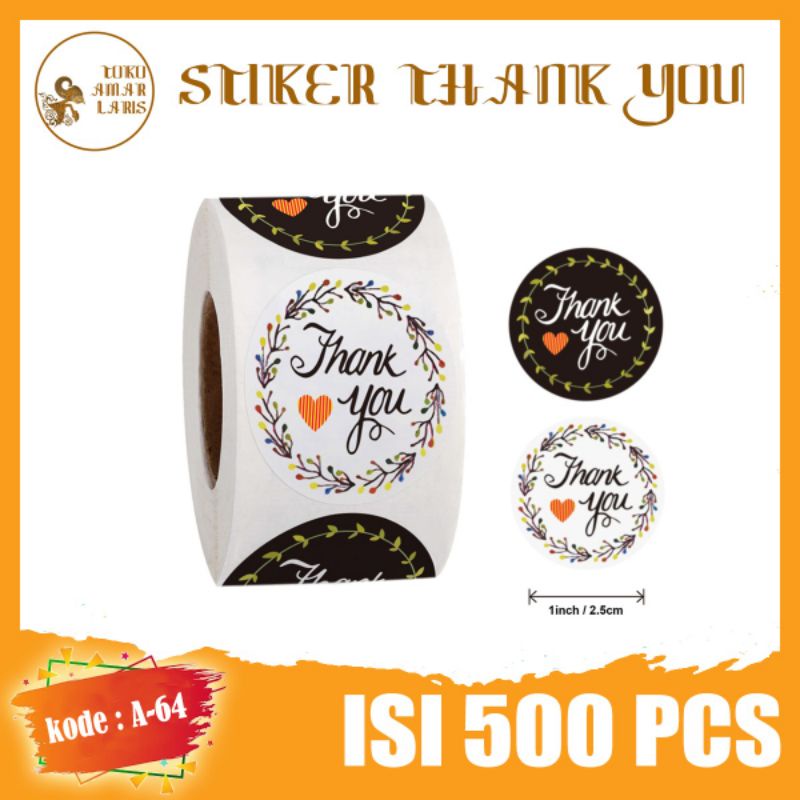 

Sticker Thank You 1 Roll 500 pcs kode A-64 !!!