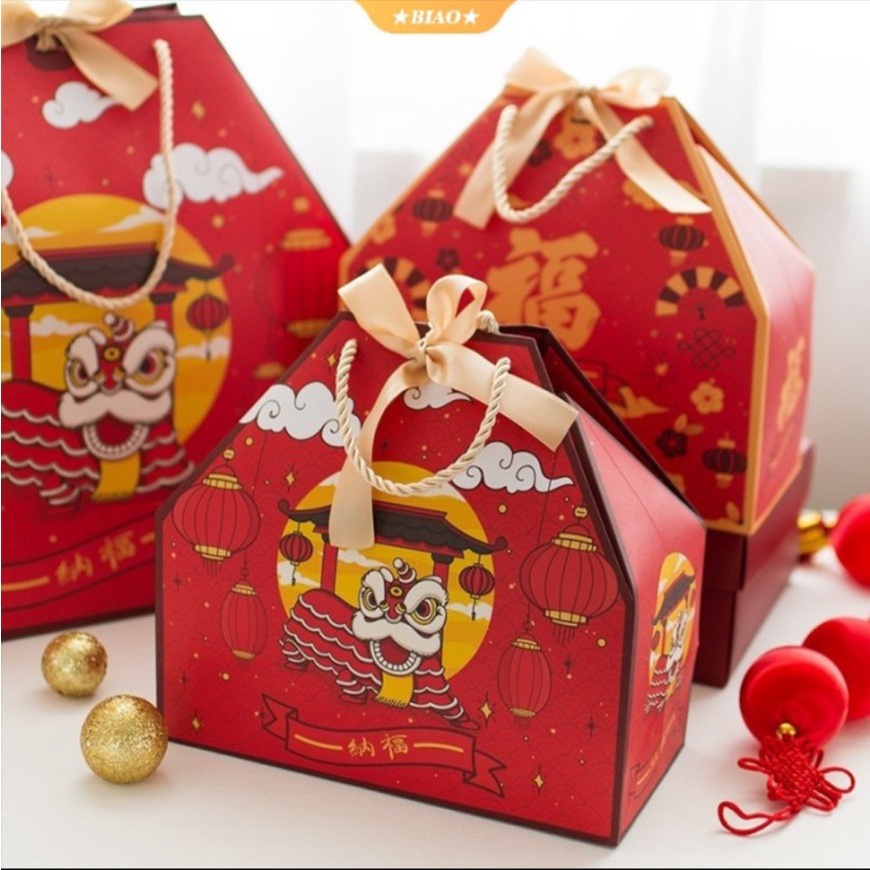 bag paper gift bag goodie bag chinese new year imlek pita segitiga premium tahun baru china 25x12x24cm CNY