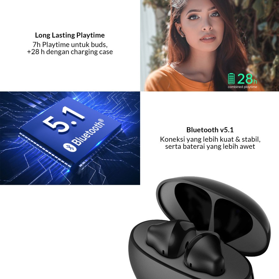 Edifier TWS X2 True Wireless Bluetooth Earbuds w/ Light Weight Design