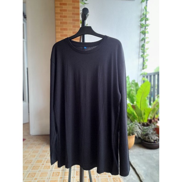 Baju Kaos Polos Lengan Panjang, Hitam