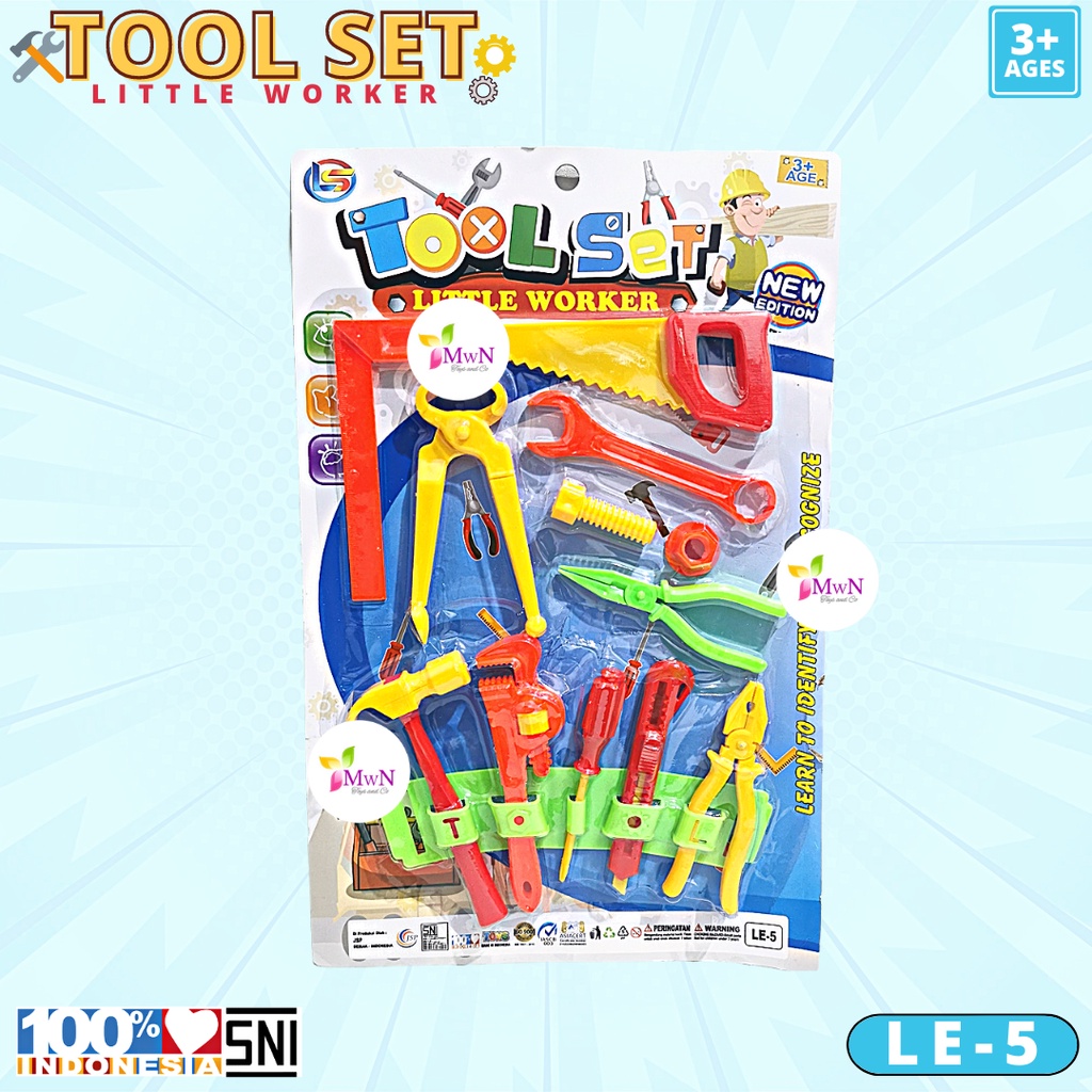 MWN Mainan Tukang Tukangan Tool set little worker LE 5