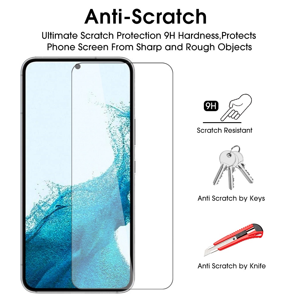 Untuk Samsung S23 HD Screen Protective Film Full Cover Tempered Glass Pelindung Layar Untuk Samsung Galaxy S23, S23 Plus Full Cover Film Untuk S23 S23 5G Screen Protector Kaca Film