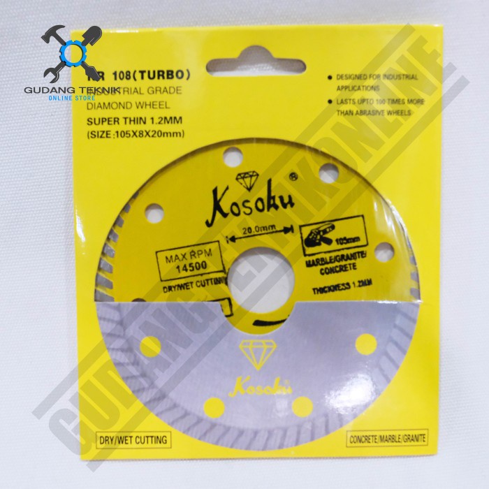 Diamond Wheel Cutting Granite Turbo 4&quot; NR108 KOSOKU / Batu Potong Keramik Granit Granite 4Inch NR 108 Kosoku