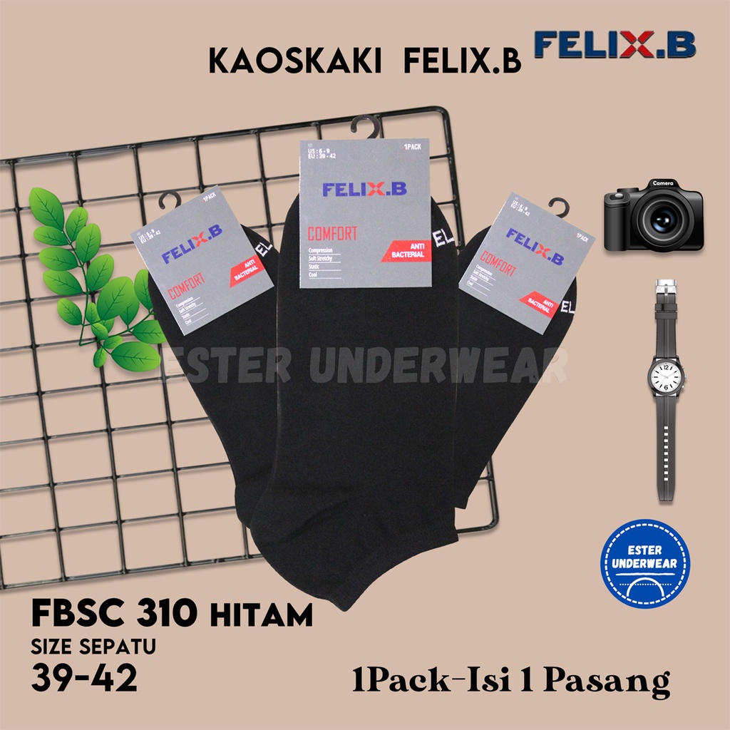 FELIX B Kaoskaki Pria Ankle Seri FBSC Isi 1 Pasang