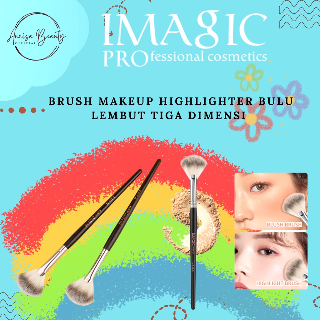 [100%ORIGINAL] Imagic Brush Makeup Highlighter Bulu Lembut Tiga Dimensi