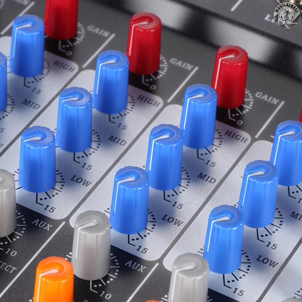 [Tersedia] 120s-usb 12channel Mic Line Audio Mixer Pencampuran Konsol Wireless BT Koneksi USB XLR Input 3-band EQ 48V Phantom Power Dengan Adaptor Daya
