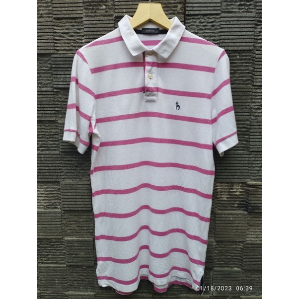 Kaos Polo Hazzys Putih Pink