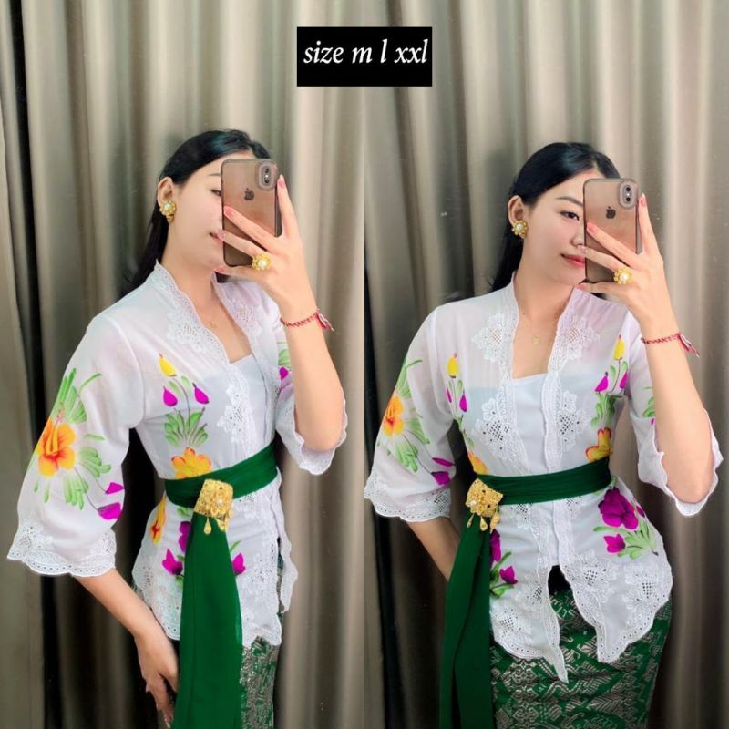 kebaya bordir lukis murah terbaru