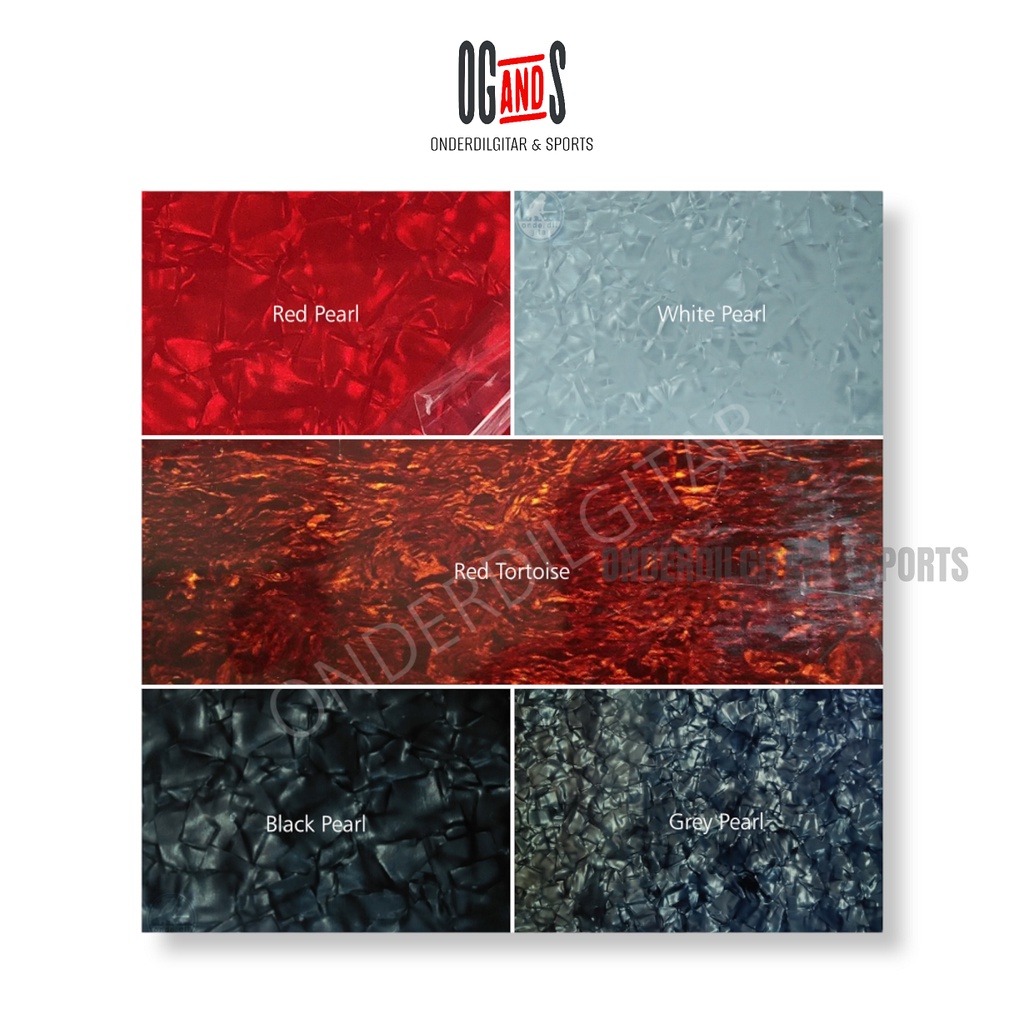 Bahan Pickguard + Material Pickguard + Pickguard Sheet Lembaran Pearl