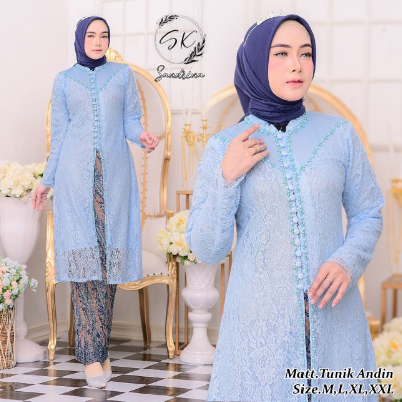 setelan kebaya pesta brokat fayet/kebaya andin model terbaru