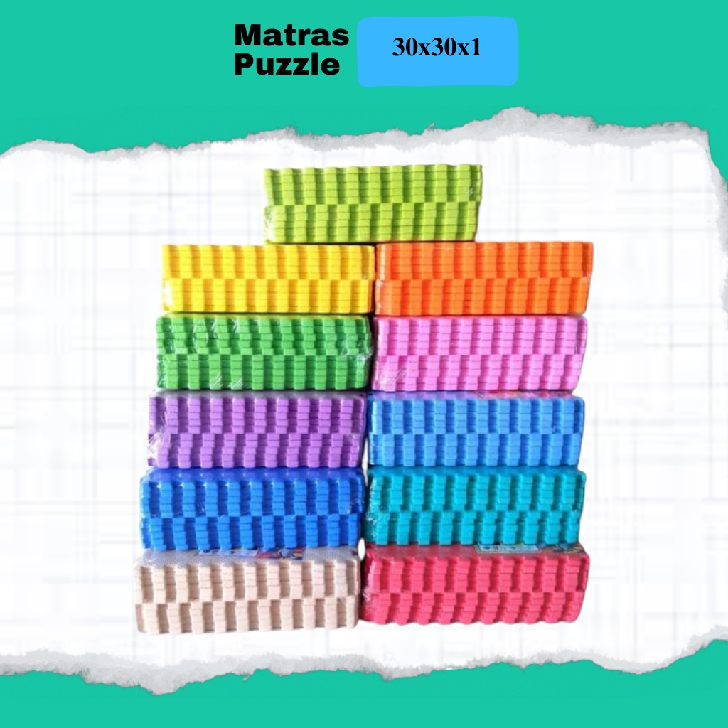 Matras Puzzle Polos - Alas Lantai Bayi - Karpet Puzzle Eccomat 30x30x1cm