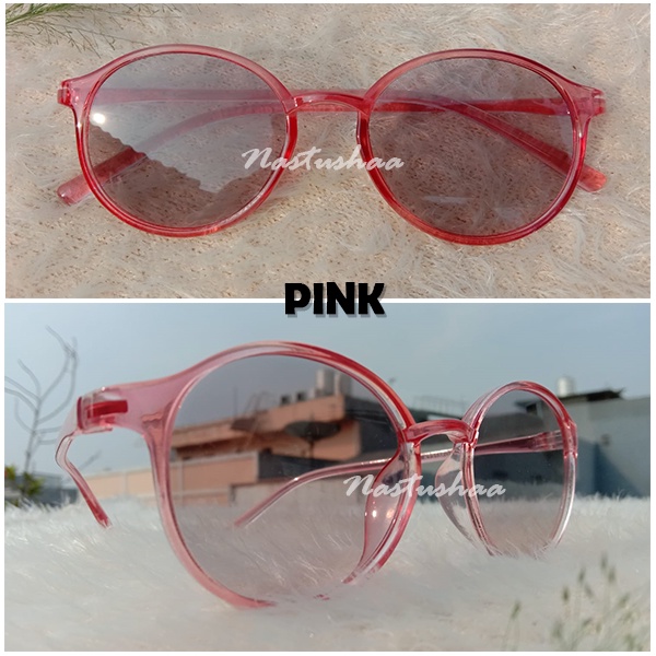 Kacamata Lensa Photocromic Untuk Wanita Pria Plastik Oval Frame Kacamata Anti Silau Potocromic Unisex FREECASE