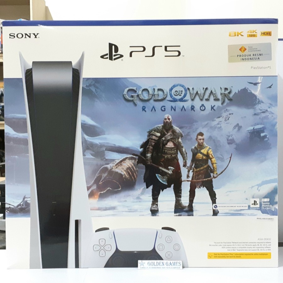 Play Station 5 Console Bundle with God of War Ragnarok &amp; 1 Stick Garansi Resmi 1 Tahun SONY Indonesia