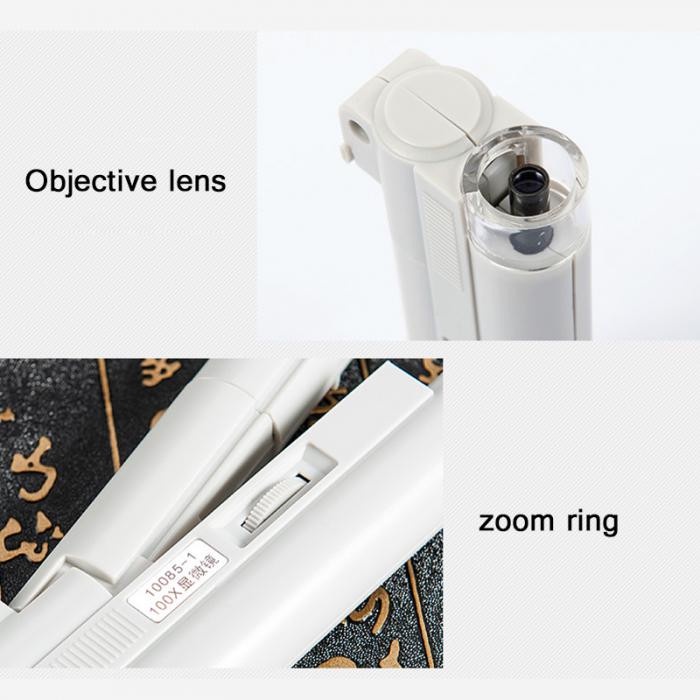 100X LED Pocket Jewelery Magnifier