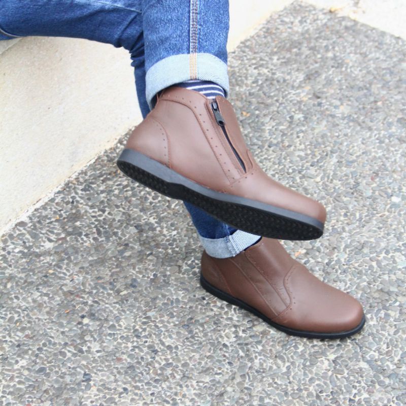 Sultan X Levin Zipper | Sepatu Boots Chelsea boot Pria Kulit Asli Genuine leather