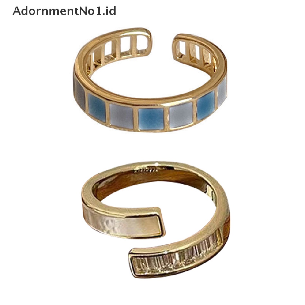 [AdornmentNo1] Vintage Colorful Drip Glaze Open Rings Untuk Wanita Desain Baru Temperamen Logam Lingkaran Geometris Aksesoris Perhiasan [ID]