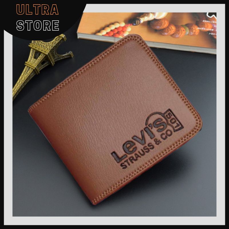 Promo Best Seller - Free Box Dompet Pria Levis Berkualitas Bahan Kulit import mini tipis simpel