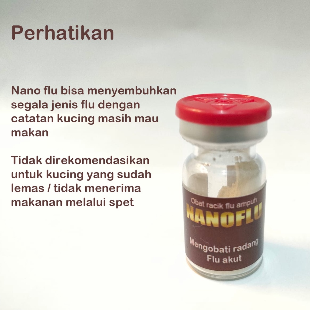 NANOFLU obat racik kucing untuk flu akut  tahunan yang tidak sembuh-sembuh