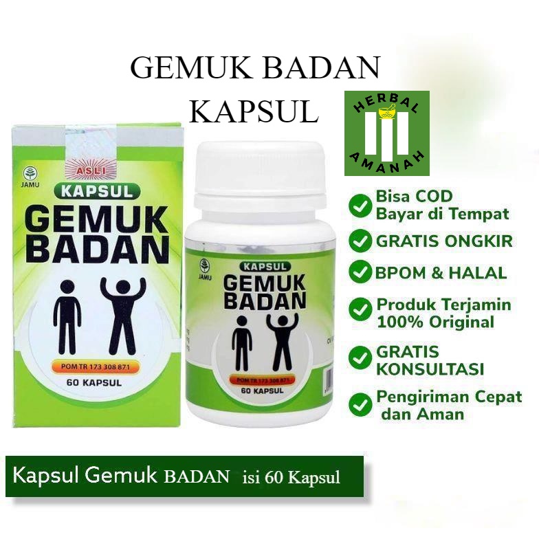 

KAPSUL GEMUK BADAN ORIGINAL Membantu memperbaiki nafsu makan