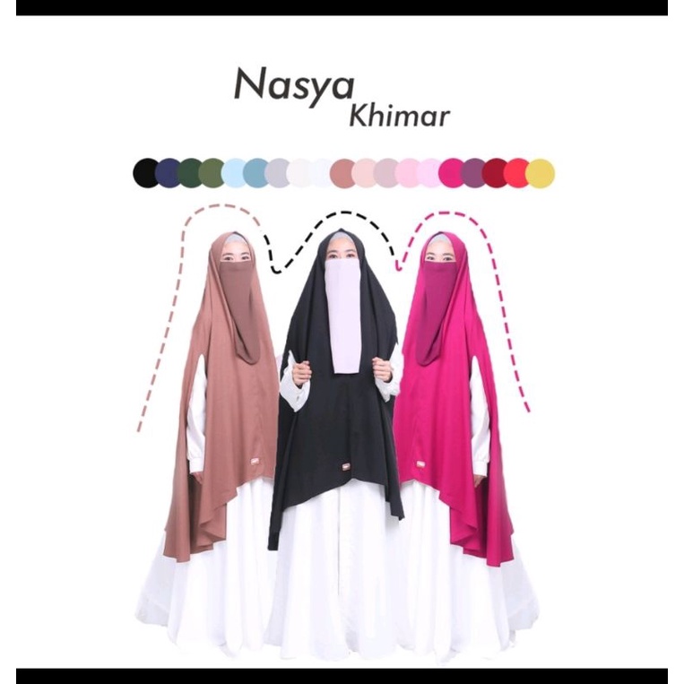 khimar nusseyba warna pink fanta
