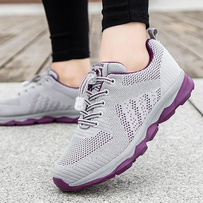 *New* FOKU Sepatu Sneakers Wanita Santai Luar Bernapas Non-Slip Sport Shoes