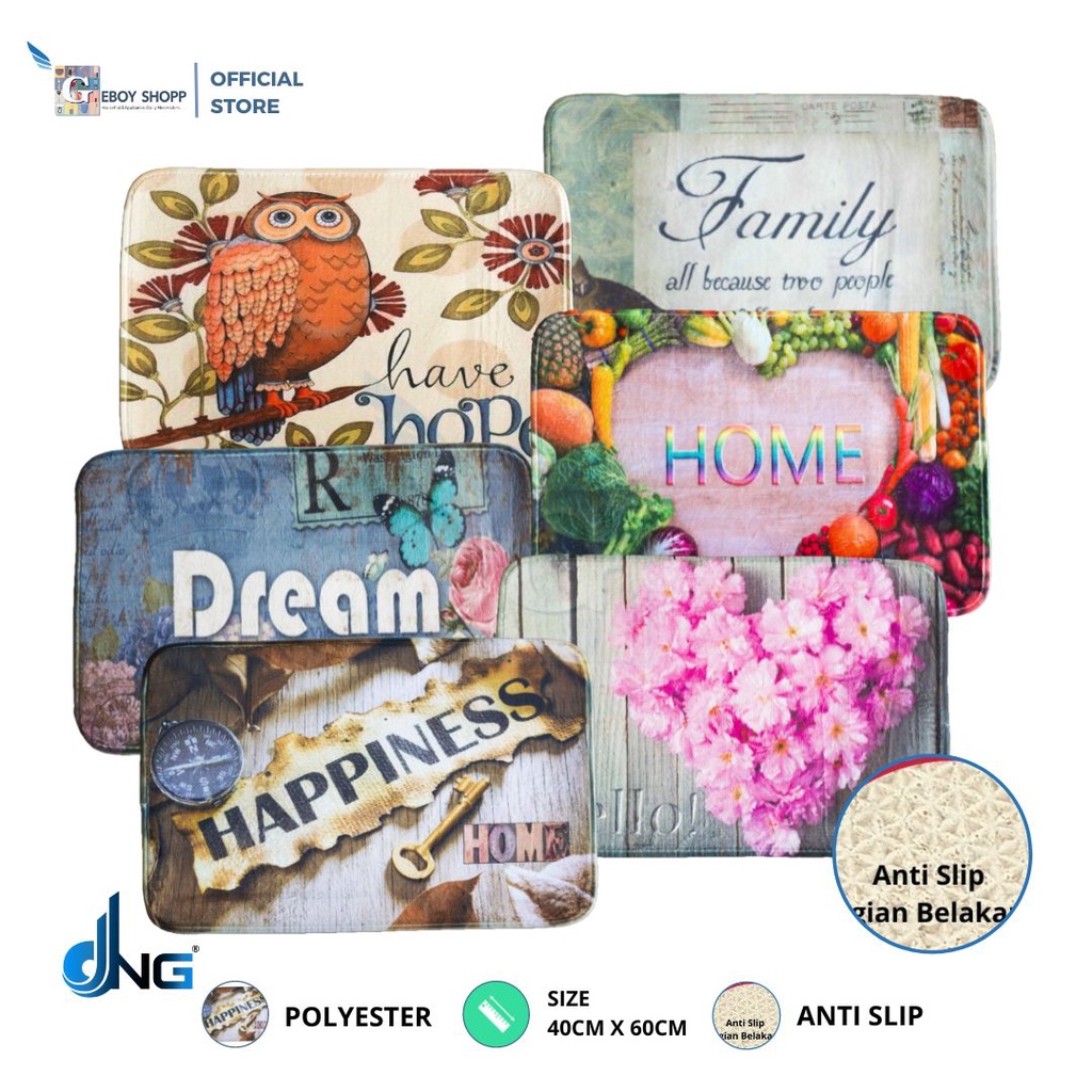Keset Kaki Motif Modern Anti Slip